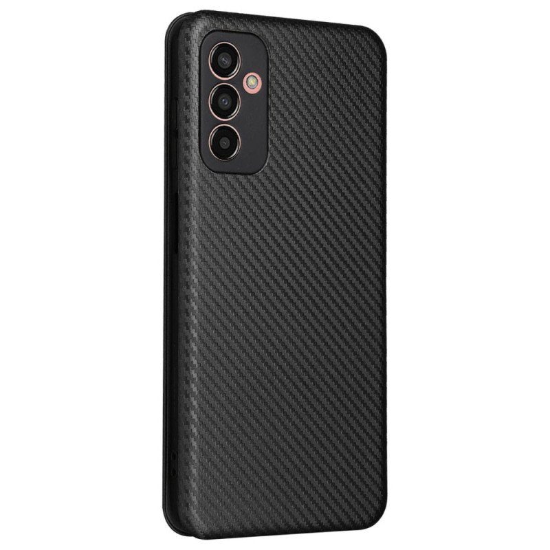 Folio-fodral Samsung Galaxy M13 Läderfodral Kolfiber