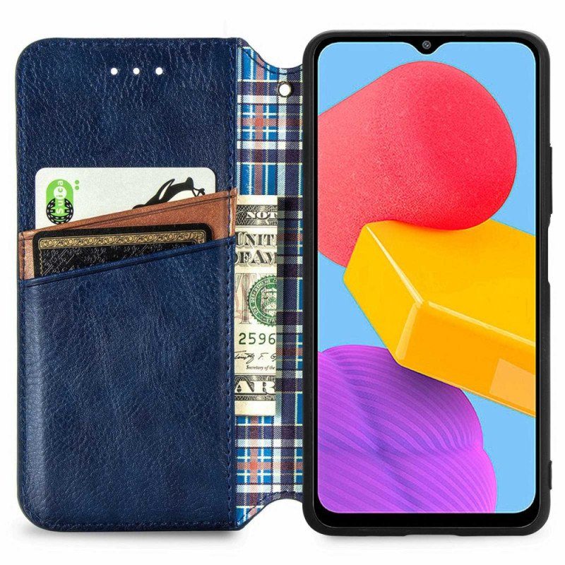 Folio-fodral Samsung Galaxy M13 Läderfodral Lädereffektmönster