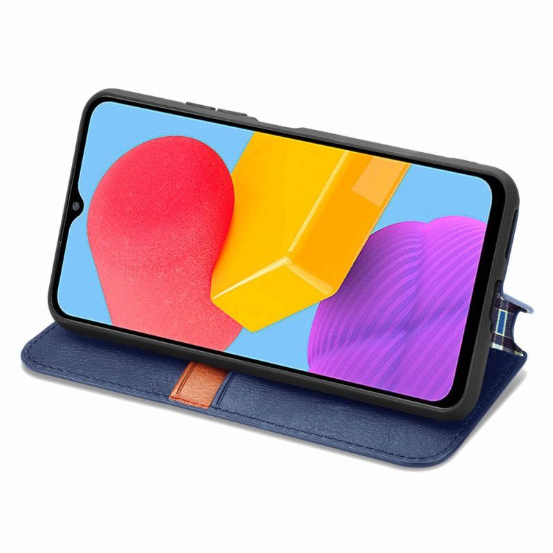 Folio-fodral Samsung Galaxy M13 Läderfodral Lädereffektmönster