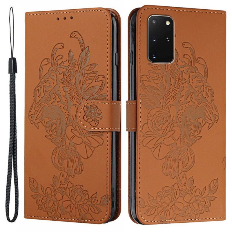 Folio-fodral Samsung Galaxy S20 Plus / S20 Plus 5G Med Kedjar Barock Strappy Tiger