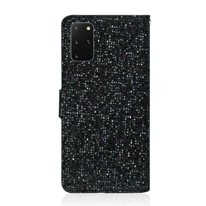 Folio-fodral Samsung Galaxy S20 Plus / S20 Plus 5G Paljetter S Design