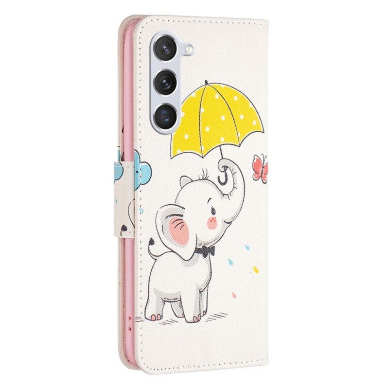 Folio-fodral Samsung Galaxy S23 5G Baby Elefant