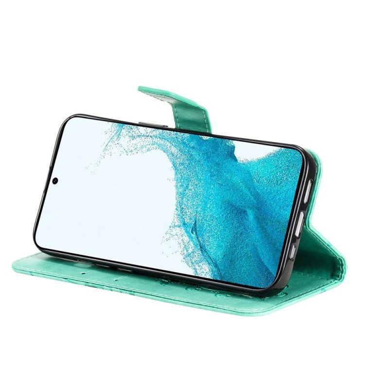 Folio-fodral Samsung Galaxy S23 5G Med Kedjar Jättebandfjärilar