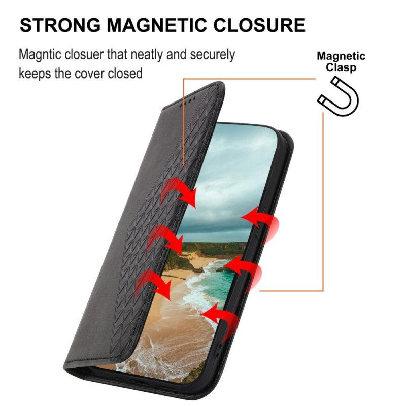 Folio-fodral Samsung Galaxy S23 5G Med Kedjar Läderfodral 3d-mönster Strappy