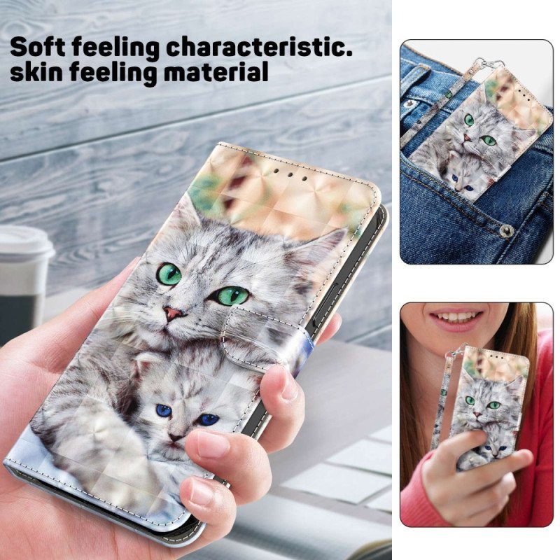 Folio-fodral Samsung Galaxy S23 5G Med Kedjar Stringkatter