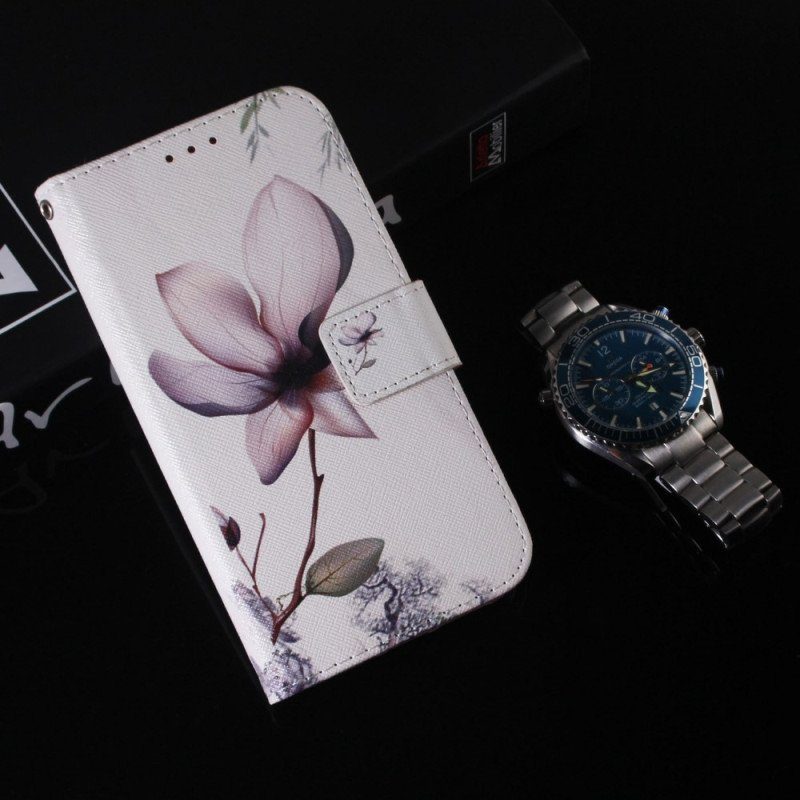 Folio-fodral Samsung Galaxy S23 5G Rosa Blomma