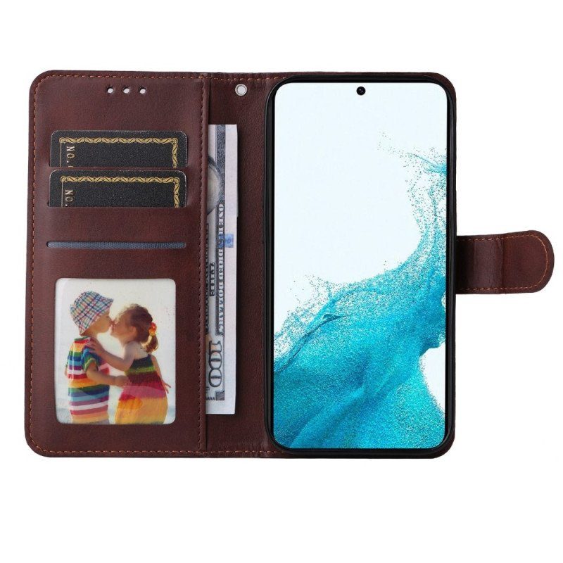 Folio-fodral Samsung Galaxy S23 Plus 5G Med Kedjar Vanlig Med Rem