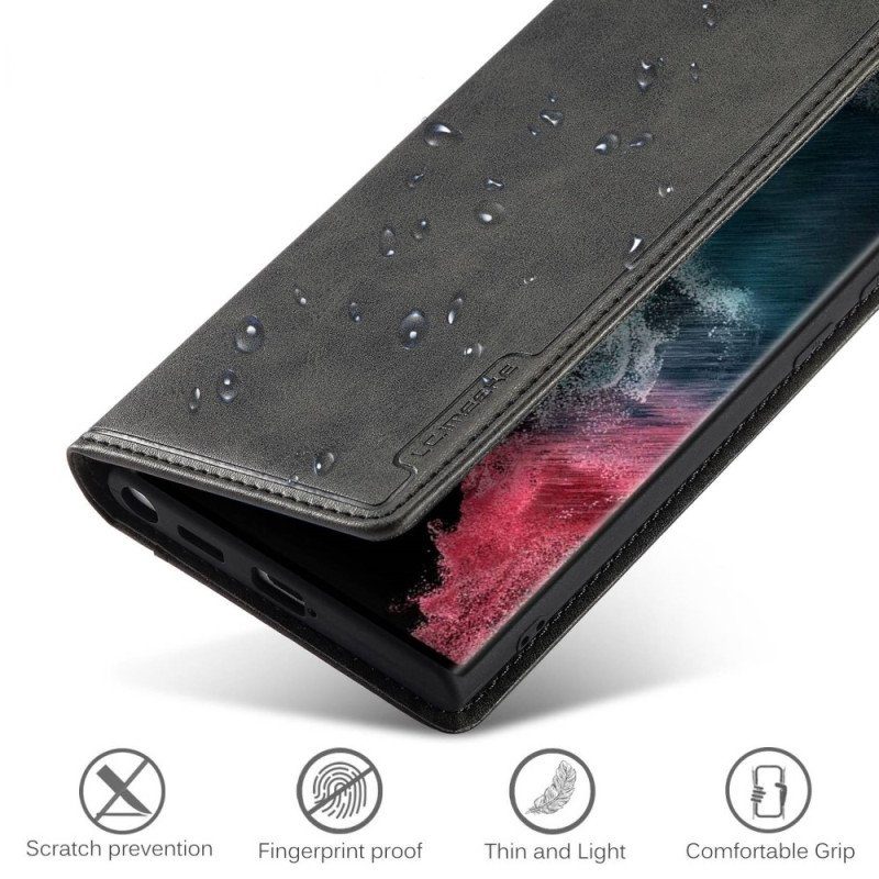Folio-fodral Samsung Galaxy S23 Ultra 5G Läderfodral Lc.imeeke Bakre Korthållare