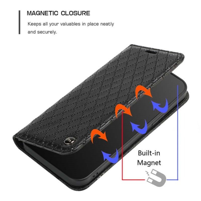 Folio-fodral Samsung Galaxy S23 Ultra 5G Läderfodral Rfid Diamanter