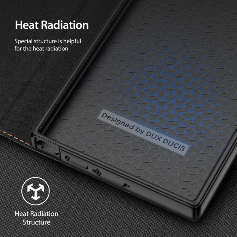 Folio-fodral Samsung Galaxy S23 Ultra 5G Läderfodral Skin X2-serien Dux Ducis
