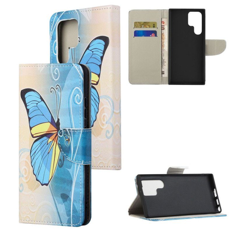 Folio-fodral Samsung Galaxy S23 Ultra 5G Sublima Fjärilar