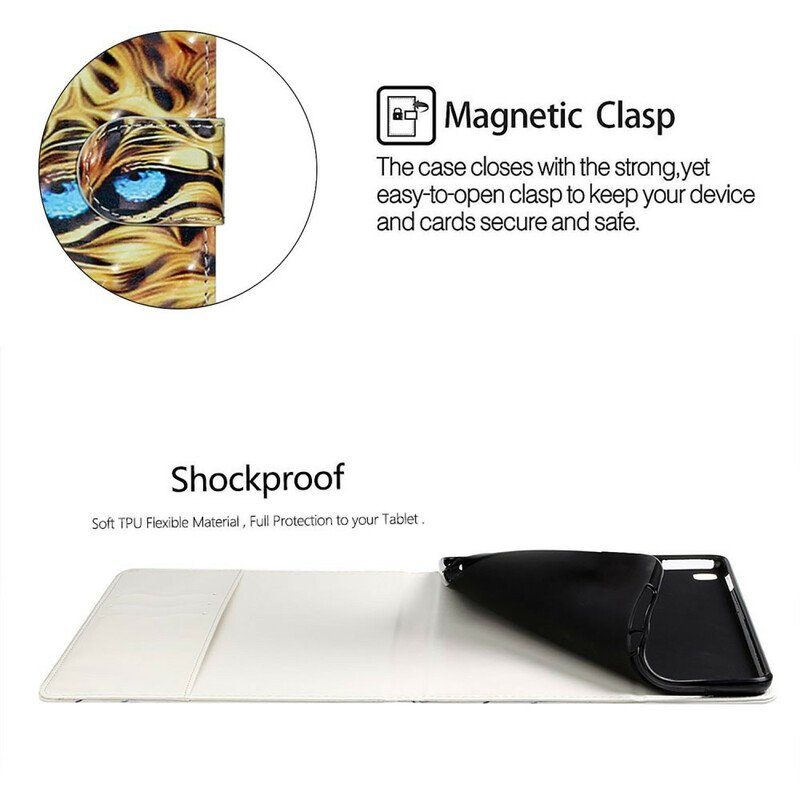 Folio-fodral Samsung Galaxy Tab S8 Plus / Tab S7 Plus Tiger Art