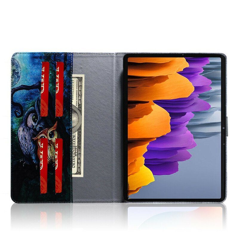 Folio-fodral Samsung Galaxy Tab S8 / Tab S7 Måla Ugglor