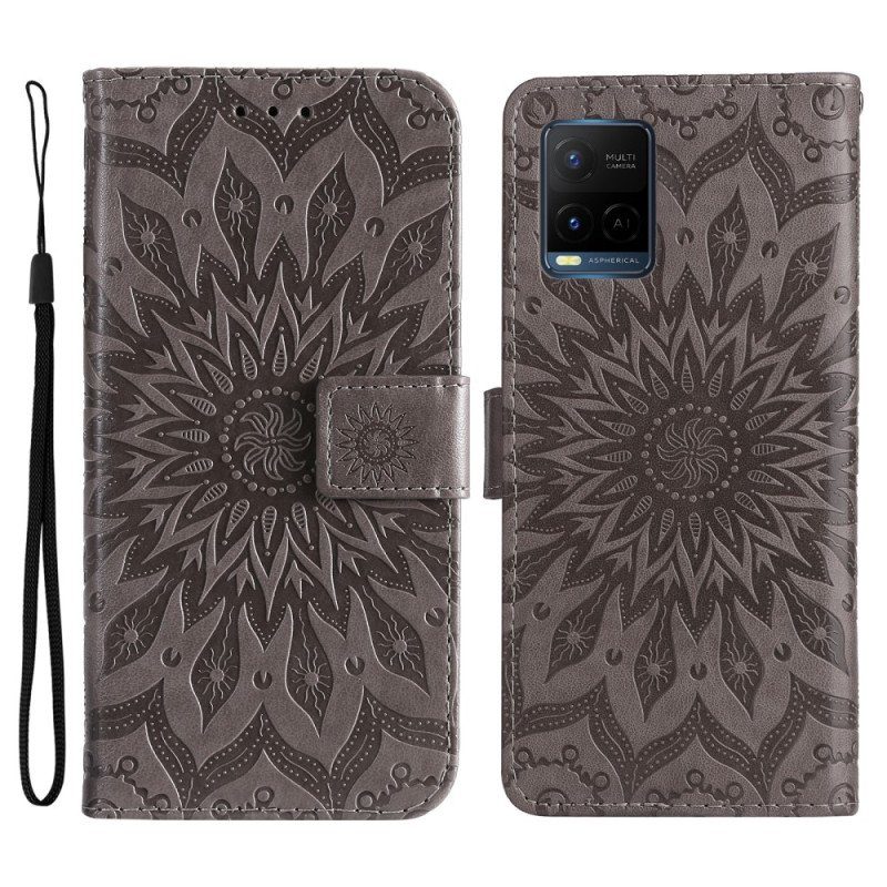 Folio-fodral Vivo Y21 Med Kedjar Thong Sun