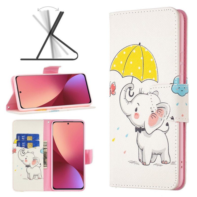 Folio-fodral Xiaomi 12 / 12X Baby Elefant