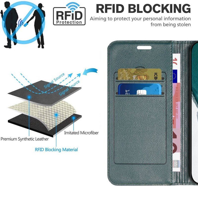 Folio-fodral Xiaomi 12 Lite Läderfodral Rfid Diamanter