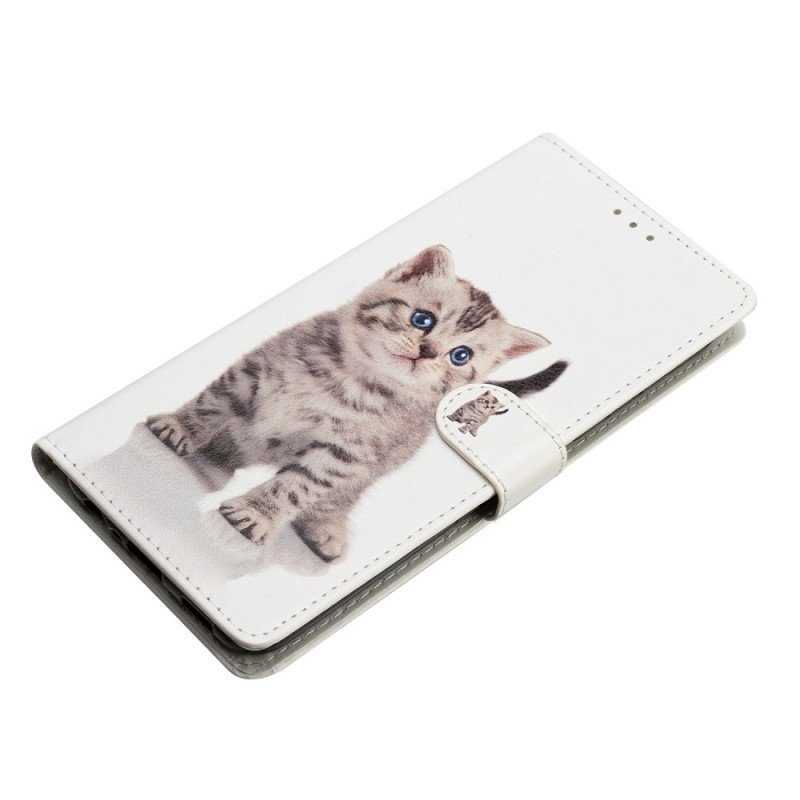 Folio-fodral Xiaomi 12 Lite Med Kedjar Strappy Kattunge