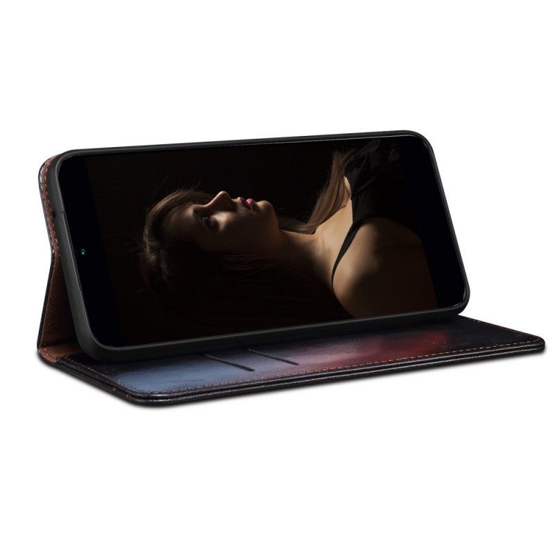 Folio-fodral Xiaomi 12 Pro Läderfodral Vaxat Konstläder