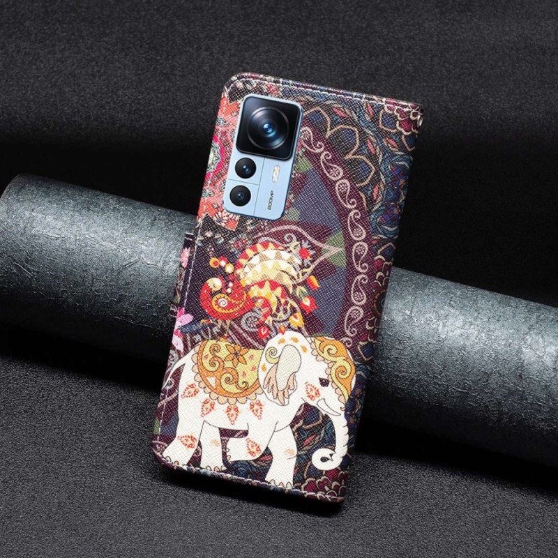 Folio-fodral Xiaomi 12T / 12T Pro Indisk Elefant