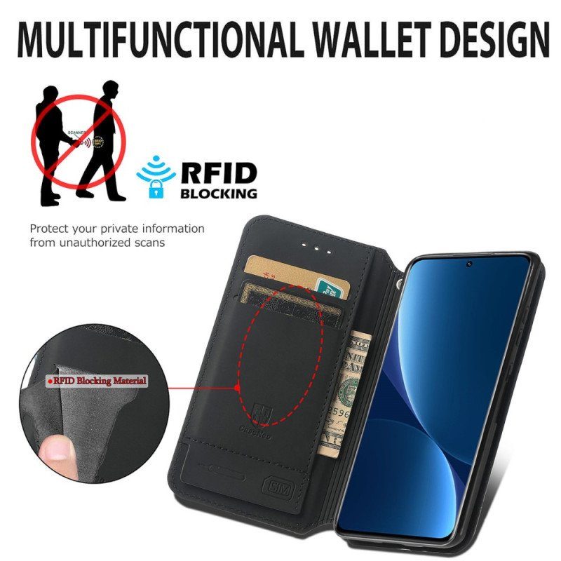 Folio-fodral Xiaomi 12T / 12T Pro Läderfodral Caseneo Rfid-design