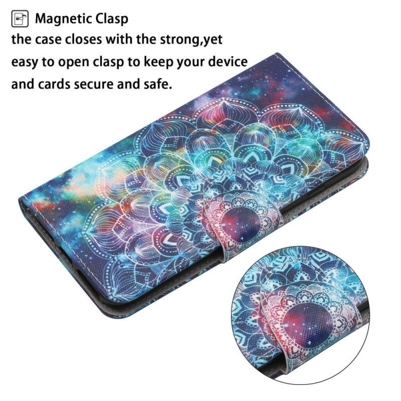 Folio-fodral Xiaomi 12T / 12T Pro Med Kedjar Flashig Strappy Mandala