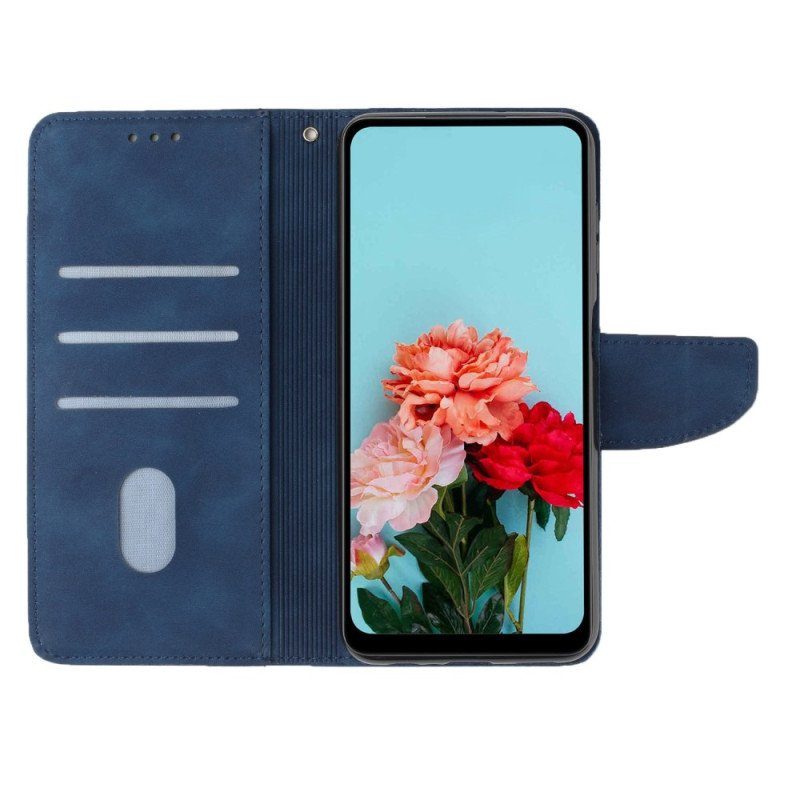 Folio-fodral Xiaomi 12T / 12T Pro Med Kedjar Strappy I Vanligt Lädereffekt