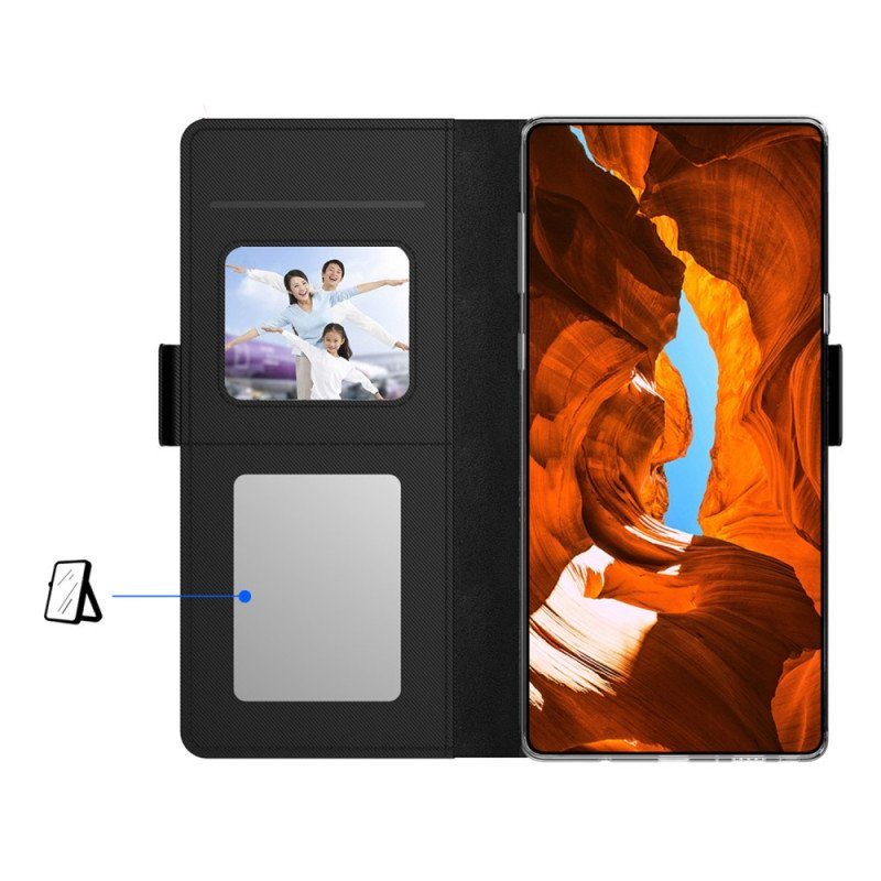 Folio-fodral Xiaomi 13 Avtagbar Spegel Och Korthållare