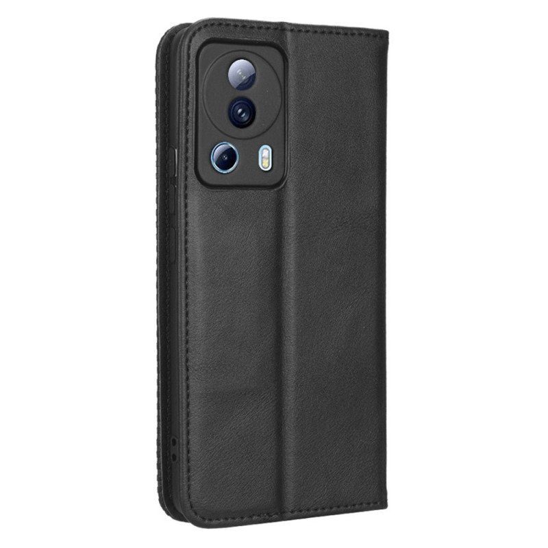 Folio-fodral Xiaomi 13 Lite Läderfodral Vintage Läderstil