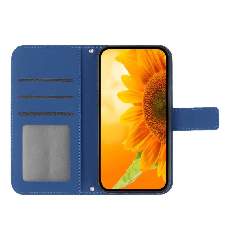 Folio-fodral Xiaomi 13 Lite Solros Med Snodd