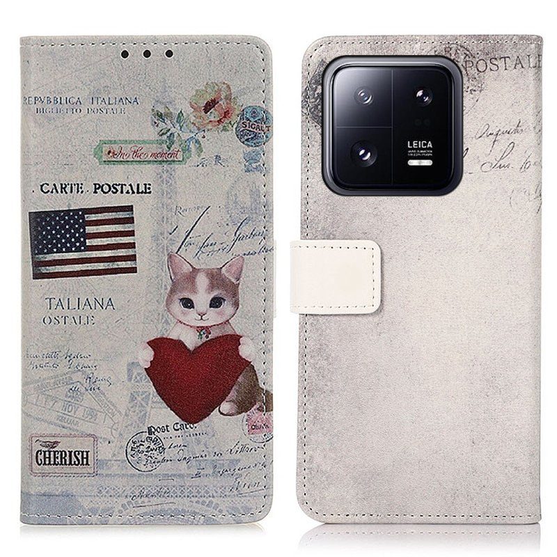 Folio-fodral Xiaomi 13 Pro Resenär Katt