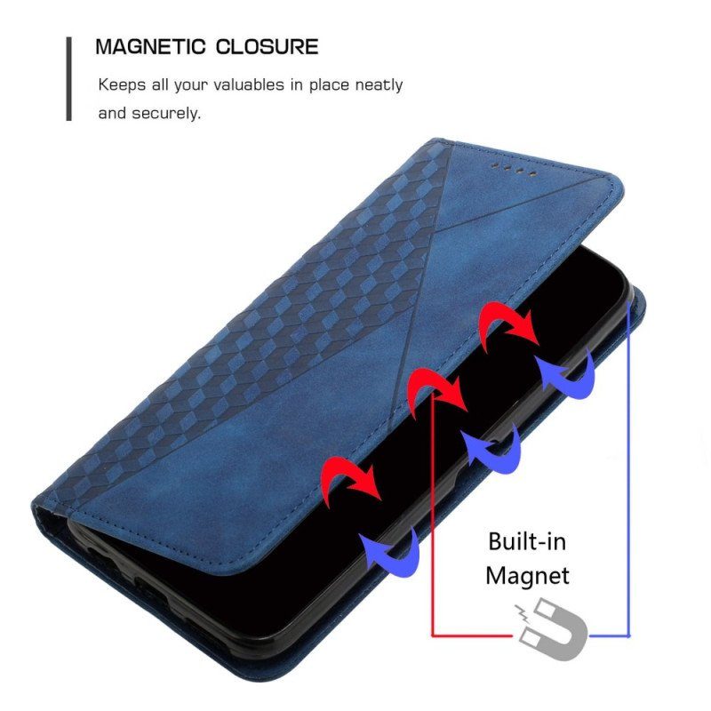 Folio-fodral Xiaomi Redmi A1 Läderfodral Cubic Style Skin-touch