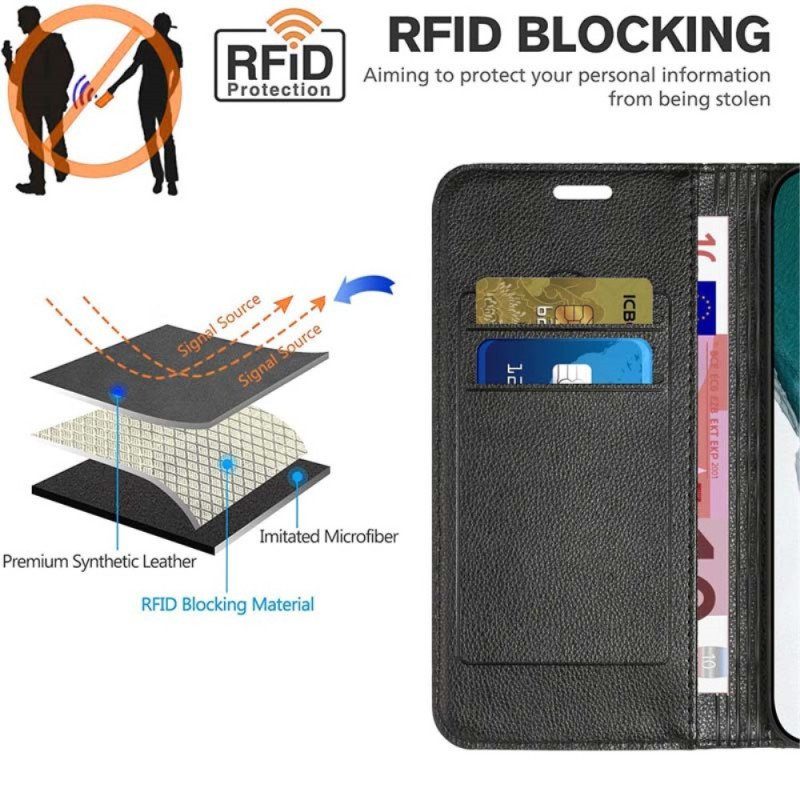 Folio-fodral Xiaomi Redmi A1 Läderfodral Rfid Diamanter