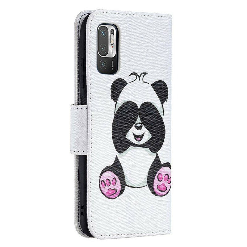Folio-fodral Xiaomi Redmi Note 10 5G Panda Kul