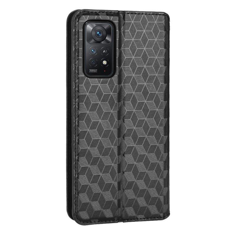 Folio-fodral Xiaomi Redmi Note 11 Pro / 11 Pro 5G Läderfodral 3d Diamantlädereffekt