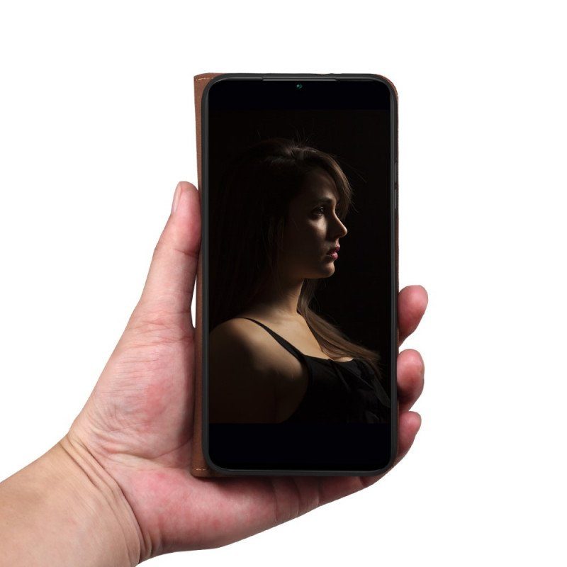 Folio-fodral Xiaomi Redmi Note 11 Pro / 11 Pro 5G Läderfodral Vaxat Konstläder