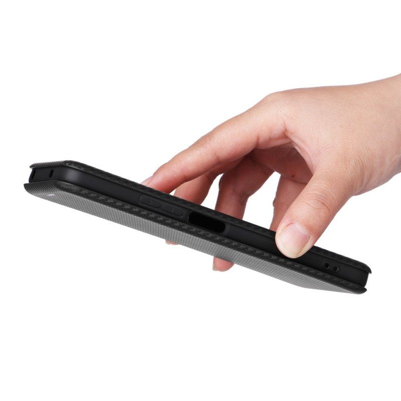 Folio-fodral Xiaomi Redmi Note 12 4G Läderfodral Kolfiber