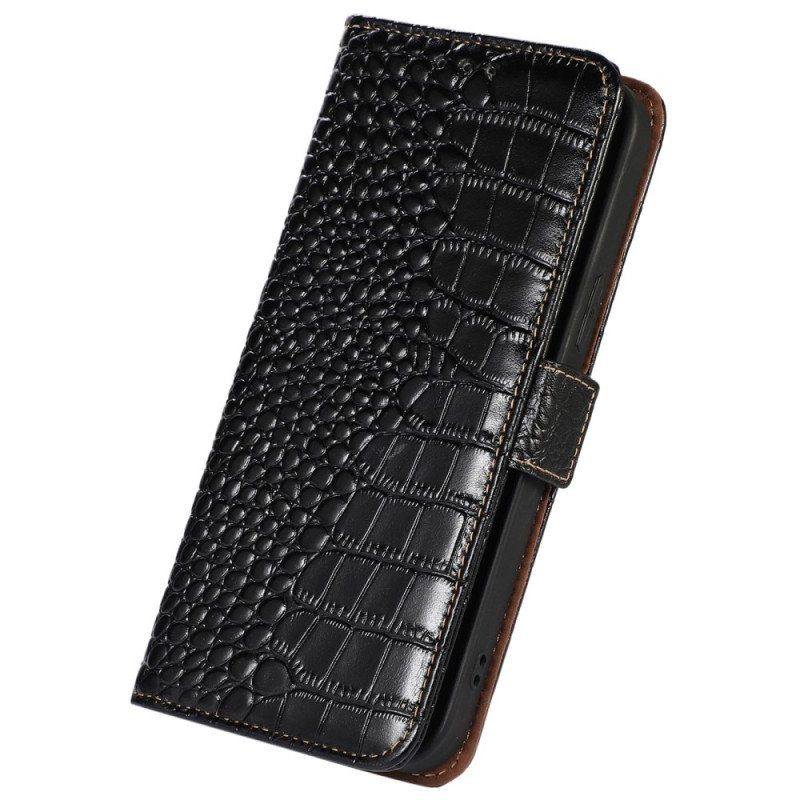 Folio-fodral Xiaomi Redmi Note 12 5G Crocodile Style Rfid