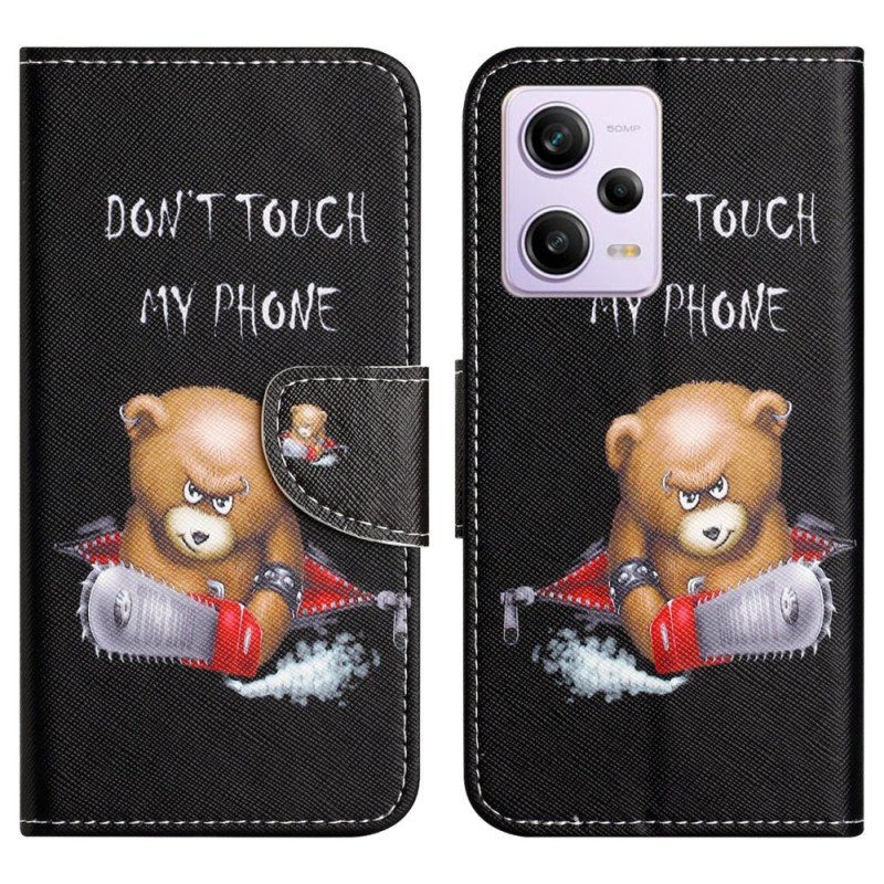 Folio-fodral Xiaomi Redmi Note 12 5G Med Kedjar Farlig Thong Bear