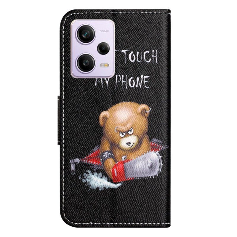 Folio-fodral Xiaomi Redmi Note 12 5G Med Kedjar Farlig Thong Bear