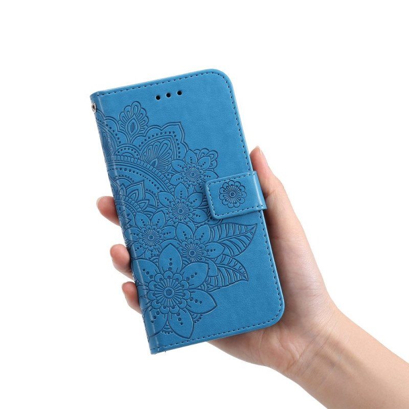 Folio-fodral Xiaomi Redmi Note 12 5G Med Kedjar Rem Blommandala