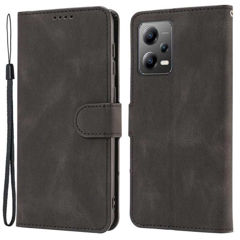 Folio-fodral Xiaomi Redmi Note 12 5G Med Kedjar Retro Strappy