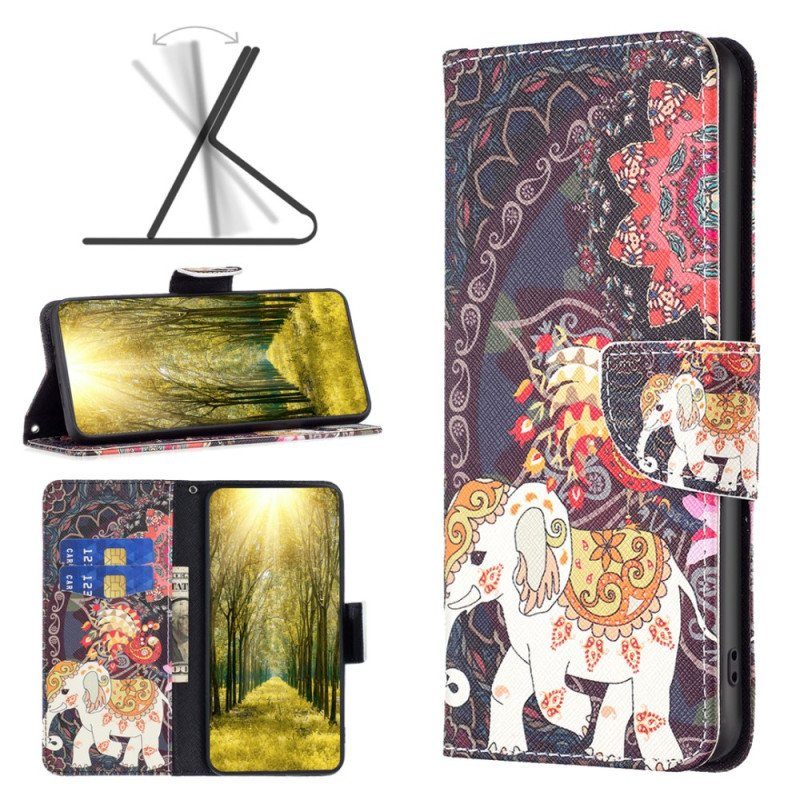 Folio-fodral Xiaomi Redmi Note 12 5G Tribal Elefant