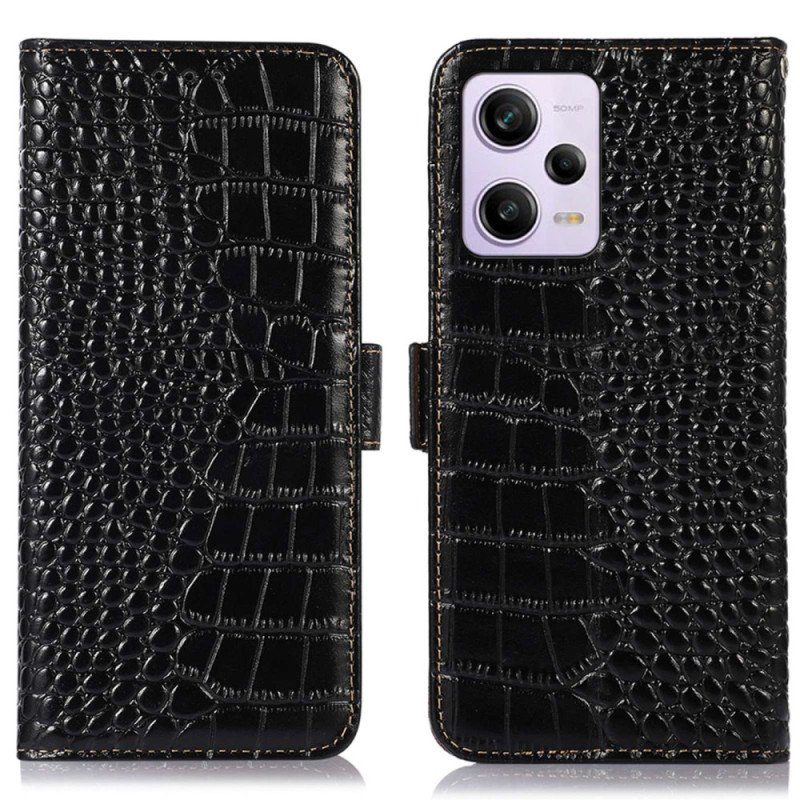 Folio-fodral Xiaomi Redmi Note 12 Pro Crocodile Style Rfid