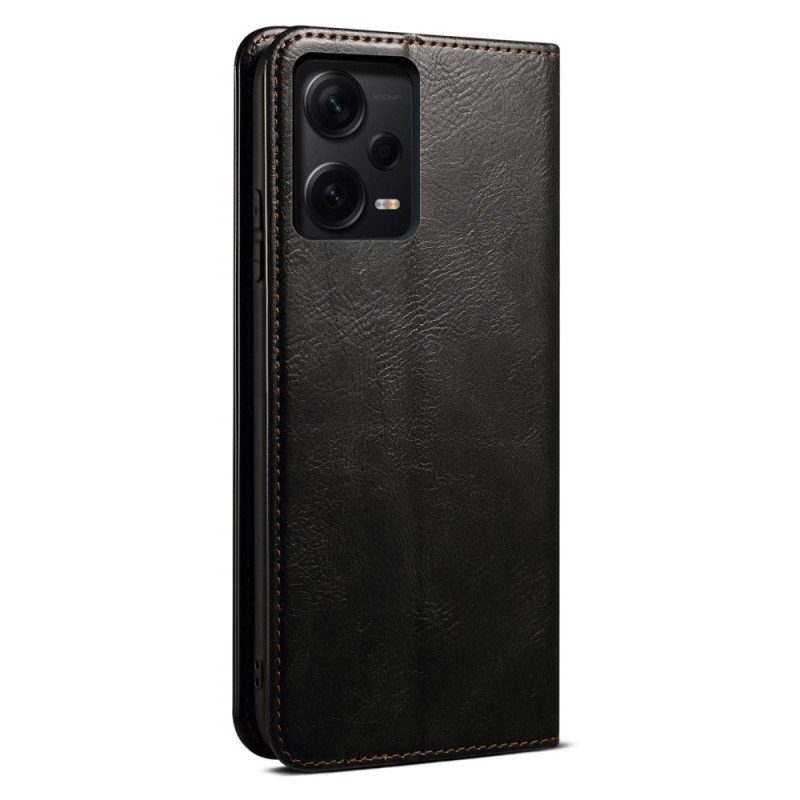 Folio-fodral Xiaomi Redmi Note 12 Pro Plus Läderfodral Vaxat Konstläder