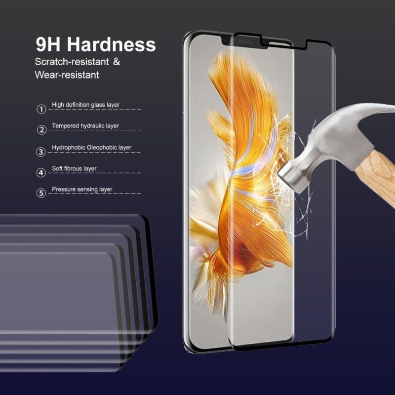 Huawei Mate 50 Pro Black Edge Skärmskydd I Härdat Glas