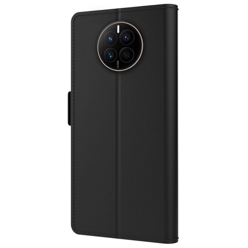 Läderfodral Huawei Mate 50 Pro Avtagbar Spegel Och Korthållare