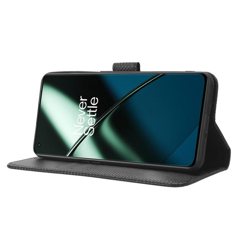 Läderfodral OnePlus 11 5G Med Kedjar Texturerad Strappy