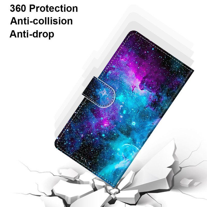 Läderfodral Samsung Galaxy S23 Ultra 5G Kosmisk Himmel