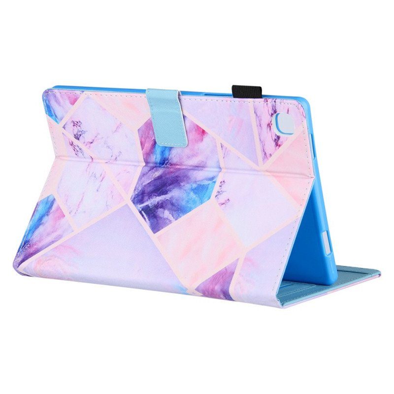 Läderfodral Samsung Galaxy Tab A8 (2021) Marmor Geometri Design