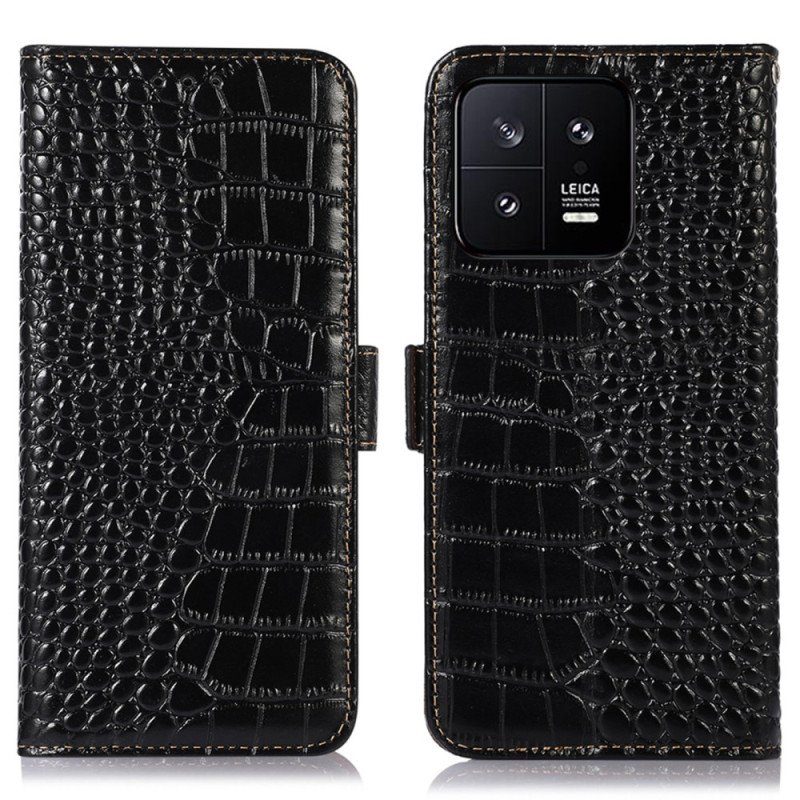 Läderfodral Xiaomi 13 Crocodile Style Rfid